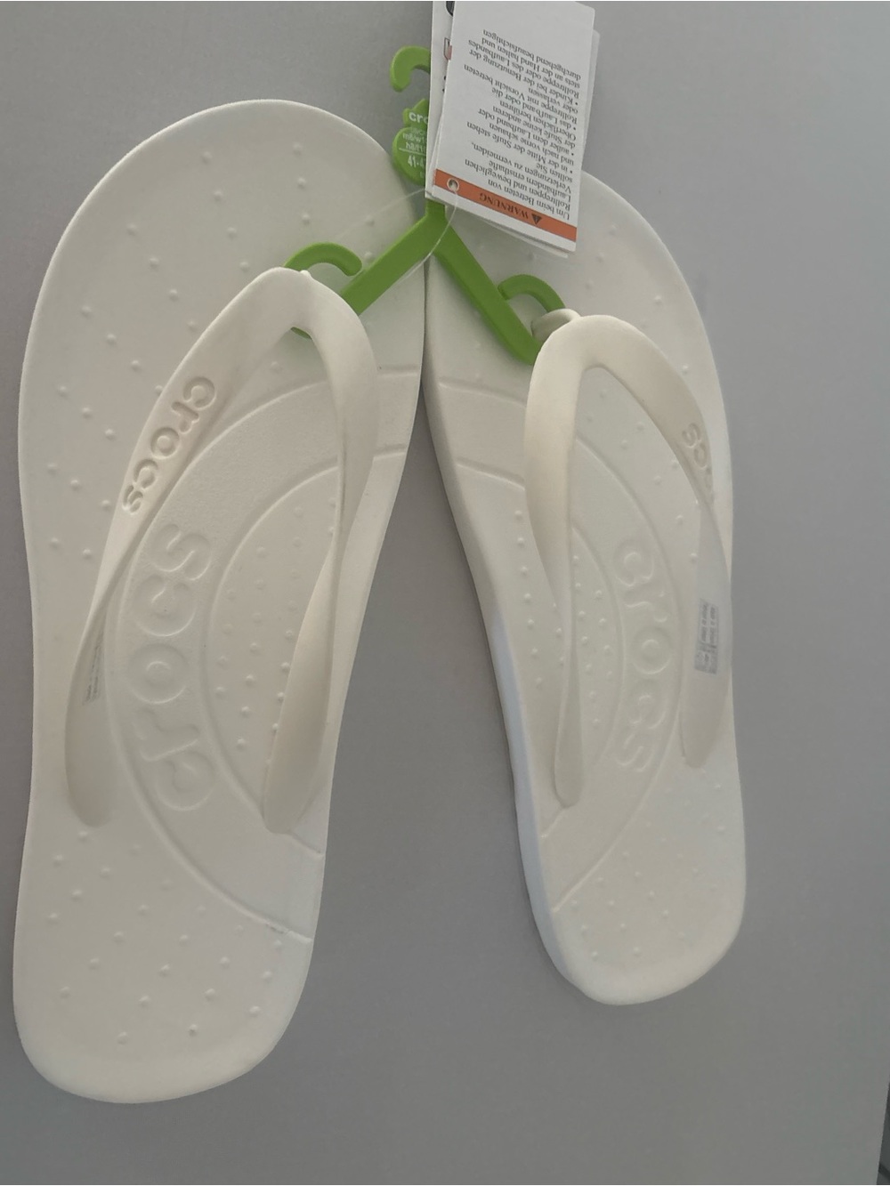 Crocs Women’s Classic White Flip Flops